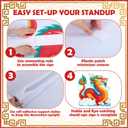 Geelin 47" Chinese New Year Dragon Cardboard Cutout Stand up 2026 Lunar New Year Party Decoration Life Size Photo Booth Props for Chinese Spring Festival Decorations