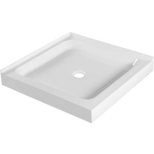 Fine Fixtures 32" x 32" Double Threshold Acrylic Shower Base with Non-Slip Textured Surface - Durable White Shower Floor Pan for Safe, Reliable Bathroom Use