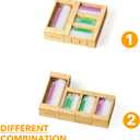 SpaceAid Bag Storage Organizer for Kitchen Drawer, Bamboo Organizer, Compatible with Gallon, Quart, Sandwich and Snack Variety Size Bag (4 Pack)