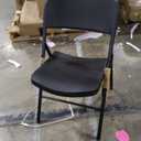 Amazon Basics Sturdy Foldable Plastic Chair, Portable, 350-Pound Capacity, Black, 6-Pack