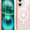 for iPhone 17 Case with Screen Protector,[Compatible with Magsafe] Military-Grade Protection & Anti-Yellowing,Magnetic Phone Case for iPhone 17,Pink