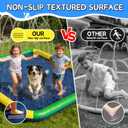 Splash Pad for Kids & Dogs, EPN 140"-100" Extra Large Non-Slip Sprinkler Splash Pad, Thickened 0.5mm PVC Water Play Mat, Outdoor Water Toy for Backyard Summer Fun, Ideal for Toddlers 3+ Boys Girls