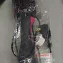 Dual Voltage Hair Dryer Brush with Negative Ion Anti-frizz Styler - Hot Air Volumizer for 110V-120V/220V-240V European and Travel Use (Black/Rose Red)