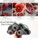3 x Wreath Ice Mold for Holiday Cocktails, Flexible Silicone Mold for Wreath Ice Cubes, Soap & Chocolate, Donuts, Easy Release for Baking & DIY Crafts (Style-A)
