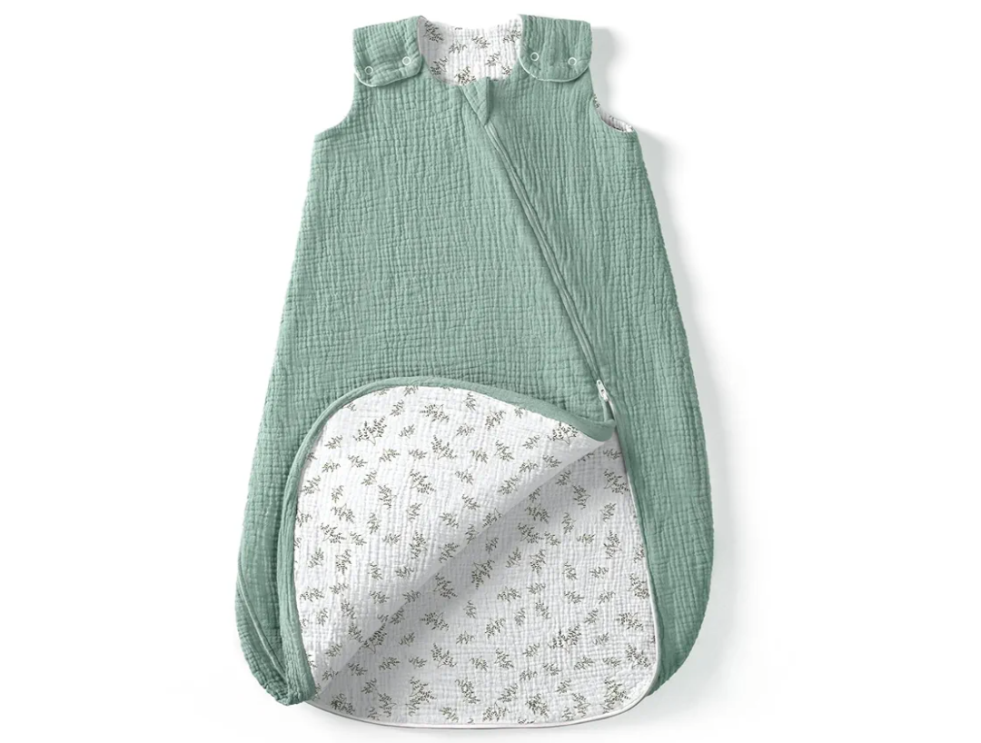 lulumoon Sleep Sack Muslin for Baby: Cotton Wearable Blanket for 3-9 Months - Soft Lightweight Ideal for Nursery Lounge Nighttime Naptime 6-12 Months