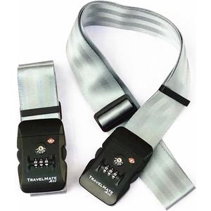 Travel Mate Strap Luggage belt Grey/BLK 3 Digital Dial Combination Safe Suitcase Lock Strap