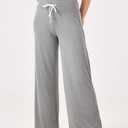 GYS Women Pajama Pants Wide Leg Drawstring Soft Sleep Pants, Viscose Made from Bamboo, Heather Grey, X-Large (Gray, XL)