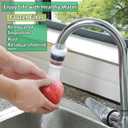 2 Pack Faucet Water Filter, Faucet Mount Filters Purifier Kitchen Tap Filtration Activated Carbon Removes Chlorine Fluoride Heavy Metals Hard Water for Home Kitchen Bathroom(White)