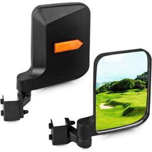 Golf Cart Side Mirrors Compatible with Club Car EZ-GO Yamaha and Others No-Drilling Needed Universal Mount to 0.75"-1.0" Windshield Tube