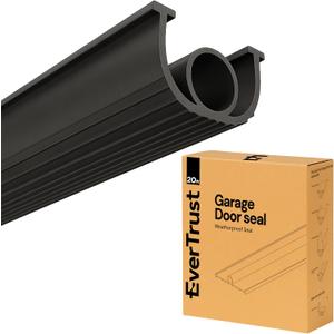 Garage Door Bottom Seal  Weatherproof Stripping Rubber Seal with 5/16 T-Ends. Protect Your Garage from Weather and Dust with EPDM Rubber Garage Door Draft Stopper (20 ft)