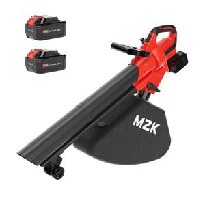 40V Cordless Leaf Blower Vacuum Mulcher, 3-in-1 Battery Powered Leaf Vacuum with 40L Bag, 600 CFM 160 MPH, 2×4.0Ah Batteries for Lawn, Yard CleanupL9613