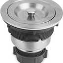 Serene Valley 3-1/2-inch Kitchen Sink Strainer Assembly, 304 Premium Stainless Steel Construction with Removable Deep Waste Basket and Sealing Lid