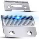 2 x Roziapro Replacement Hair Clippers Blades Professional Trimmer Replacement Blade Stainless Detachable Clipper Replacement Blade Adjustable T-Blade Outliner Replacement Blades Hair Trimmer