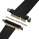 PCIe x4 4.0 Riser Cable,PCI-Express 4X Male to Female Extension Cable PCI-e Extender Adapter 20CM_Dual 90 Degrees