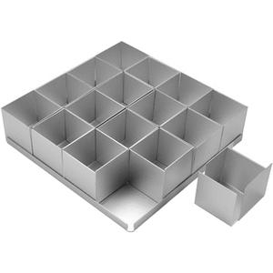 16 Piece 2 inch Square Cake Pan Set 12284
