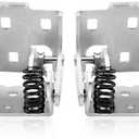 Lower Door Hinge Front Kit Left Driver Side and Right- Compatible with 2007-2014 Chevy Silverado Suburban Tahoe Avalanche GMC Sierra Yukon Cadillac Escalade- Replaces# 20969645,20969646
