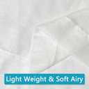 White Sheer Valances for Windows - Light Filtering Semi Sheer Valances for Living Room/Bedroom/Kitchen/Bathroom/Cafe - Transparent Window Valance Curtains with Rod Pocket 2 Panels 52x18 Inches Long