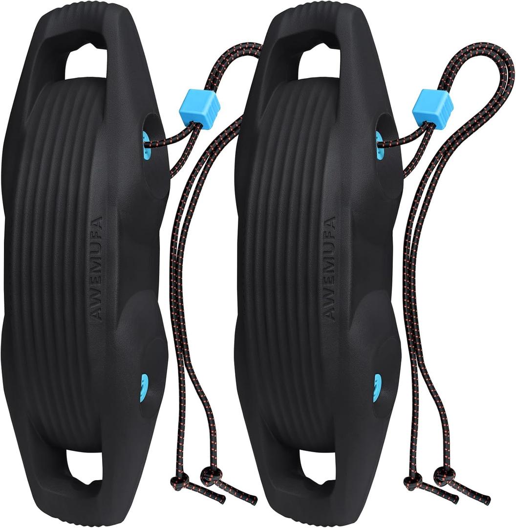 Boat Fenders Easy to Install Bumper for Docking Ideal Fender for Pontoon, Bass, Jet Ski and Fishing Boats (Black)