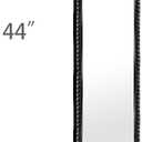 Long Narrow Decorative Wall Mirror, Skinny Oval Mirror for Entryway Living Room Bath Decor,Metal Frame with Beaded Decor Mirrors,7.9X 44