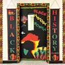 6 x 72ft Black History Month Bulletin Board Border Decoration Kente Cloth Trim Irregular Two-Sided Printed Paper for Classroom Poster African American Celebration Party School Decor