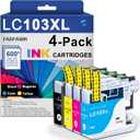 LC103XL LC103 Ink Cartridges High Yield Replacement for Brother LC103 Ink Cartridges LC101 Work with MFC-J870DW MFC-J6920DW MFC-J6520DW MFC-J450DW MFC-J470DW (1Black 1Cyan 1Magenta 1Yellow, 4 Pack)