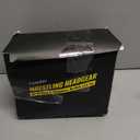 Wrestling Headgear, Head Gear for Men and Youth with Chin Cup, Dual-Layer Ear Guard for MMA, BJJ (for Users Age 10+) (Black Headgear & White Strap)