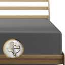 TEXAS LINEN CO. Premium Egyptian Cotton King Size Fitted Sheet Only - 22" Extra Deep Pocket King Fitted Sheet (Dark Grey), Easy Snug Fit, Soft Cooling Sateen Weave, Luxury Hotel Quality Bottom Sheets