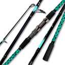 Fiblink Surf Fishing Rod Portable Travel Surf Spinning Rod 4 Piece Carbon Fiber Saltwater Fishing Rod 9', Split, Medium