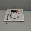 Matane 12 Inch LED Flush Mount Ceiling Light Fixture with Night Light, 24W 2400LM 3000K/4000K/5000K Selectable, Dimmable Ceiling Lights for Bedroom, Dining Room, Kitchen, Round Black