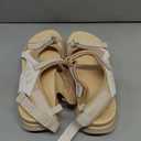 SHIBEVER Wedge Sandals For Women Low: Dressy Summer Sandal - Comfortable Rhinestone Sandals (9, 11 Beige)