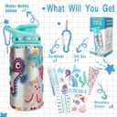 Graduation Gifts for Kids, Decorate Your Own Water Bottle for Girls, Graduation Crafts for Kids Ages 4-8, Birthday Gifts for 9 Year Old Girl, Graduation Party Favors Basket Stuffers for Girls, Ocean