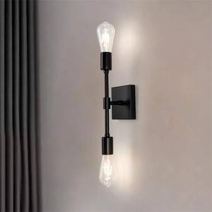 RV Light Fixtures, E26 Base 12V Interior Fixtures, Iron Bathroom Vanity with On Off Switch, 12V Wall Sconce for RV Motorhome Camper Trailer, Semi-Flush MountBulb not Include