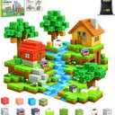 Magnetic Building Blocks 104PCS, STEM Magnet Blocks for Ages 4-8, Montessori Learning Toys for Kids, Sensory Magnetic Cubes for Boys & Girls, Educational Building Set for Birthday