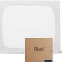 REST Evercool+ Fitted Sheet, CaliKing, Arctic White, 15" Deep (up to 18), Breathable Bedding for Hot Sleeper and Night Sweats, Bed Sheet with Ionic+ Self-Cleaning Silver Yarn for Sensitive Skin