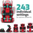 Mifold Hifold Adjustable Kids High Back Booster Car Seat with Strap Slate Grey