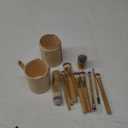 BS-MALL Makeup Brush Set Travel Mini Makeup Brushes Synthetic Kabuki Brush Set Foundation Powder Blending Concealer Eye shadows Blush Cosmetics Brushes with Organizer Holder& 3 Mini Eyeshadow Brush