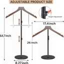 T Shirt Stand Display 26-64.7 Inch with Pants Clip, Height Adjustable for Long Short Clothes Dress, Display Mannequin for Store, Closet, Photoshoot, Exhibition, Vendors Shop, PartiesBrown 1pcs