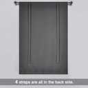 DONREN Balloon Shades Blackout Tie Up Curtain Valance - Adjustable Thermal Insulated Kitchen Window Curtain (Medium Grey 34 W x 63 inches Long,1 Panel)