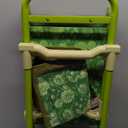 Colwelt Garden Stool and Kneeler Set, Garden Seat and Kneeler Heavy Duty with 10" Wide Soft Kneeling Pad, Non-Slip Garden Bench for Kneeling and Sitting with Elegant Apron, Gardening Gifts for Women, Green