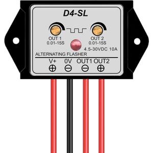 DC 4.5-30V 10A Dual Output AC Flashing Module,Suitable for Various Warning Lights-D4