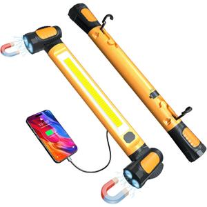 Work Light for Mechanic,3200LM LED Work Lights,5400mAh Rechargeable Magnetic Light bar,Portable Automotive Tools Underhood Light with Hooks for Car Garage Workshop Emergency,Gifts for Him, Yellow