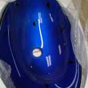 Focitland Blue Bathroom Vessel Sink 22 Inch Glass Vessel Sink with Waterfall Faucet and Pop-Up Drain Combo, Tempered Glass Bathroom Sink Above Counter Oval Sink Bowl