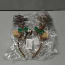 2 x CHUN-YAN Christmas Reindeer Antlers Headband - Deer Antlers Headbands for Christmas Hair Accessories - Reindeer Headbands for Women Holiday Party Favors Supplies