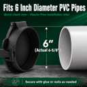 Conduit Carrier Kit Fits 6 Inch PVC Pipe, Heavy-Duty Weather-Resistant Design with Secure Locking Mechanism, Prevents Pipes from Falling, Includes Mounting Hardware, Black (PVC Pipe Not Included)
