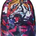 Space Junk Unisex Adult Ultimate Multipurpose Backpack - Large (18.5" high) (One Size, Vivid Tiger-bear Party)
