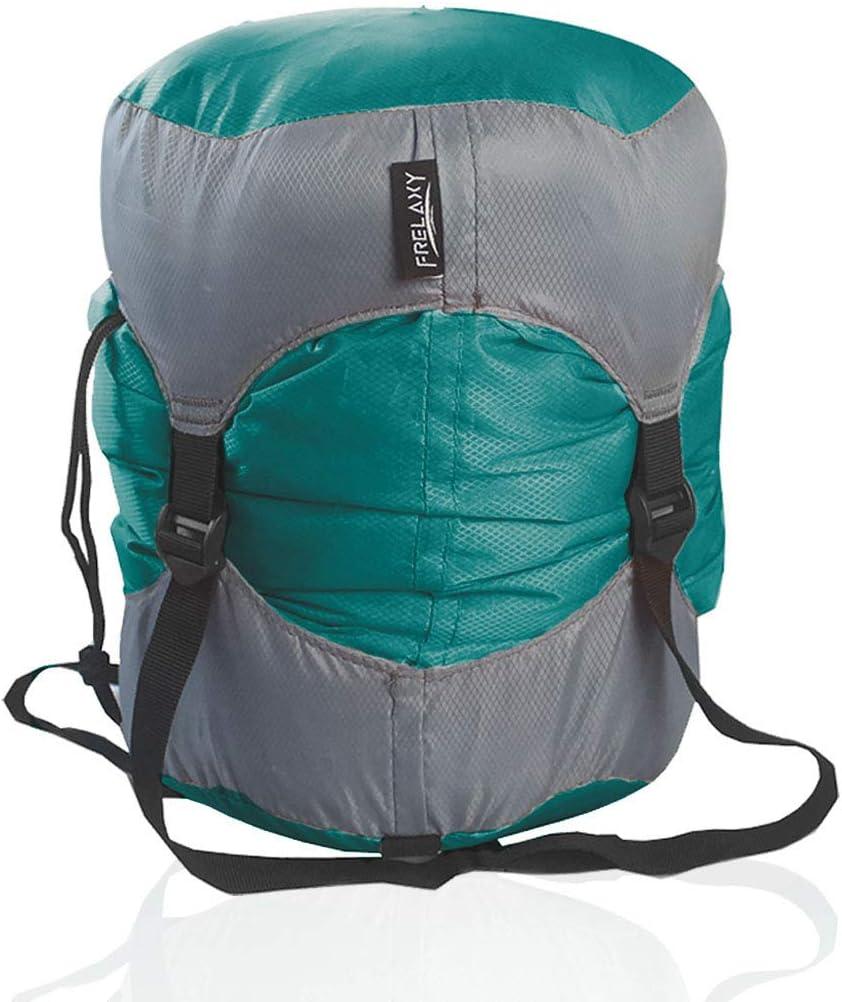 Frelaxy Compression Sack, Ultralight Sleeping Bag Stuff Sack Compression Stuff Sack - Space Saving Gear for Camping, Hiking, Backpacking (Turquoise, M)