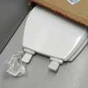 Mayfair Cassel Slow Close Toilet Seat, Easy Clean, Non Slip Premium Wood Seat, Easy Install, Made in USA, Round, White