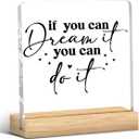 Motivational Gift for Women Men Mentor, Mental Health Awareness, Self Love Gifts, Positive Affirmation Sign Acrylic Desk Sign Decor FOR