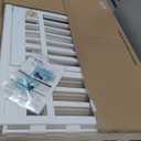 IRIS USA Dog Playpen with Door, 24 4 Panel Pet Exercise Pen  Indoor Outdoor Puppy Play Pen, Portable Plastic Pet Fence for Small Medium Dogs, Foldable 35 x 35 x 24, White