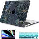 Mektron for 2025 M4 MacBook Air 13.6 Inch A3240 Case Fits 2023 A2681 M2 2024 A3113 M3 Chip with Liquid Retina Display, Printed Plastic Hard Shell Cover for MacBook Air 13.6", Dahlia Flower C035